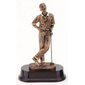 Antique Bronze Male Golfer Resin Sculpture Award